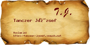 Tanczer József névjegykártya