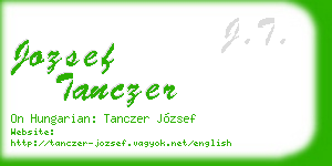 jozsef tanczer business card